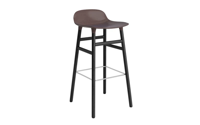 Form Barstuhl 75 cm braun/schwarz