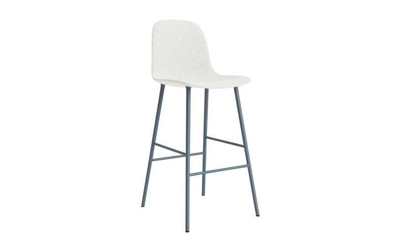 Form Barstuhl 75 cm gepolstert Blau Stahl Hallingdal