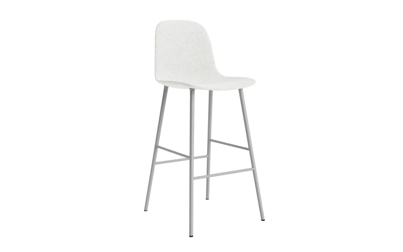 Form Barstuhl 75 cm gepolstert Grau Stahl Hallingdal