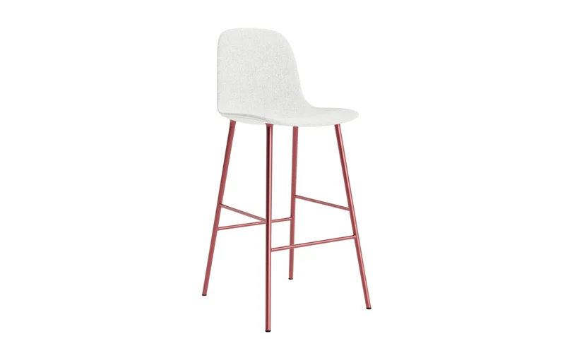 Form Barstuhl 75 cm gepolstert Rot Stahl Hallingdal