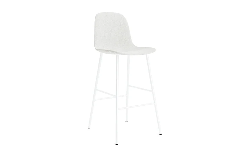 Form Barstuhl 75 cm gepolstert Weiss Stahl Hallingdal
