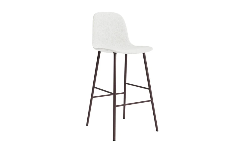 Form Barstuhl 75 cm gepolstert Braun Stahl Hallingdal