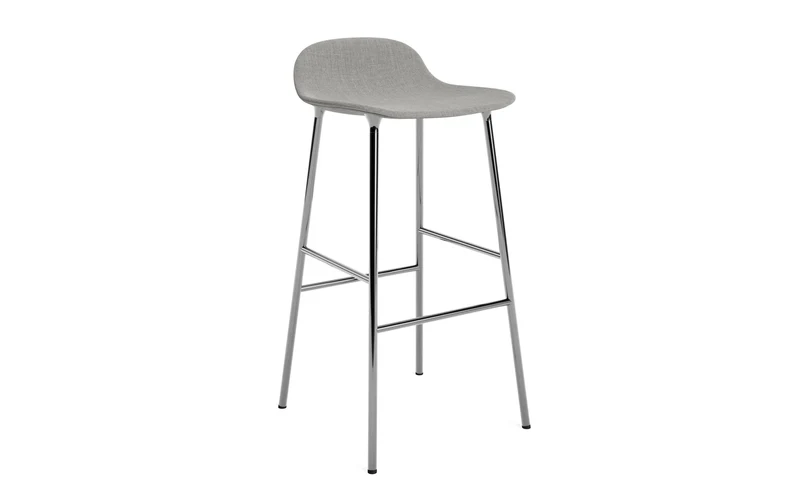 Form Barstuhl 75 cm gepolstert Chrom Remix