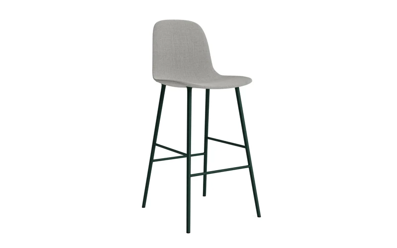 Form Barstuhl 75 cm gepolstert Grün Stahl Remix