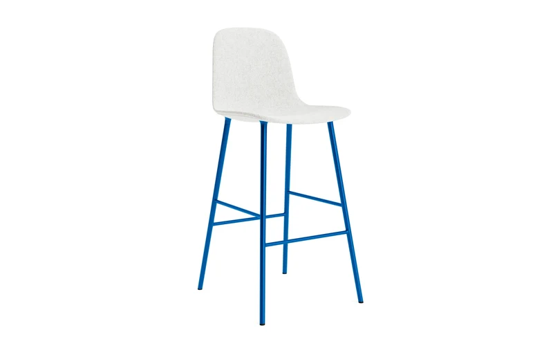Form Barstuhl 75 cm gepolstert Leuchtendes blau Stahl Hallingdal