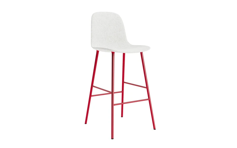 Form Barstuhl 75 cm gepolstert Leuchtendes rot Stahl Hallingdal