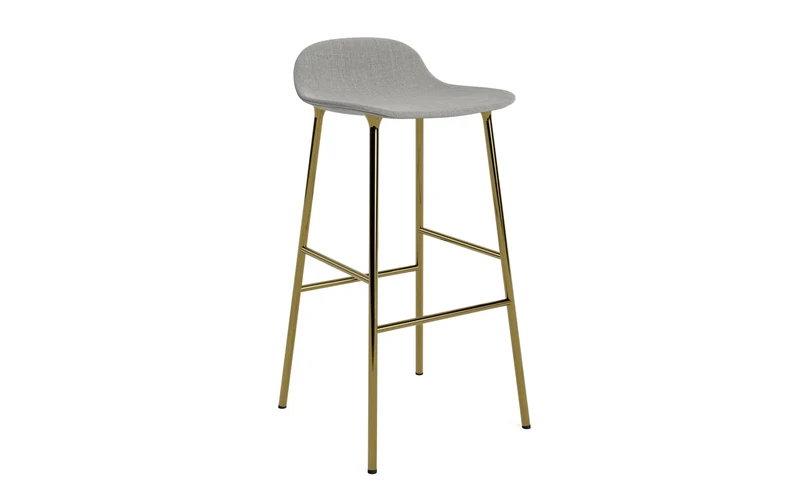 Form Barstuhl 75 cm gepolstert Messing Remix