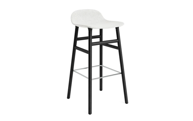 Form Barstuhl 75 cm gepolstert Schwartz Eiche Hallingdal
