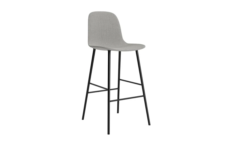 Form Barstuhl 75 cm gepolstert Schwarz Stahl Remix