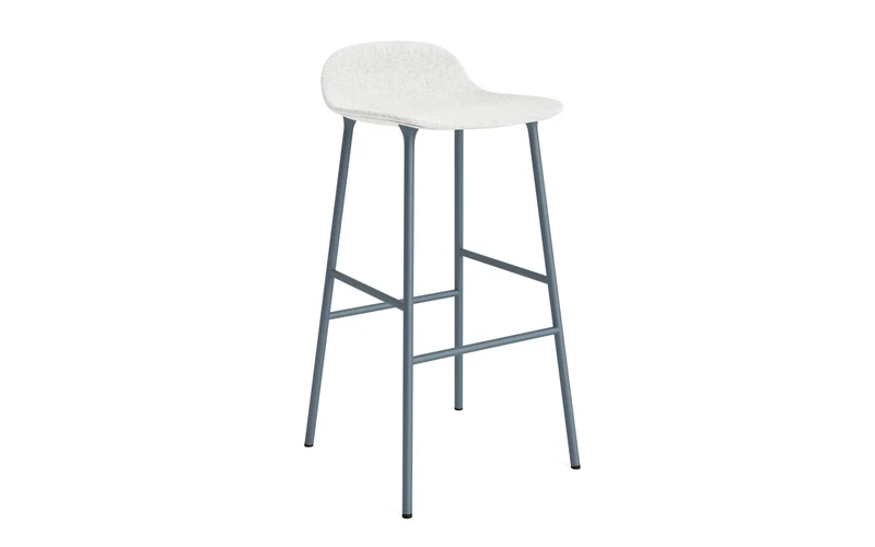Form Barstuhl 75 cm gepolstert Stahl blau Hallingdal