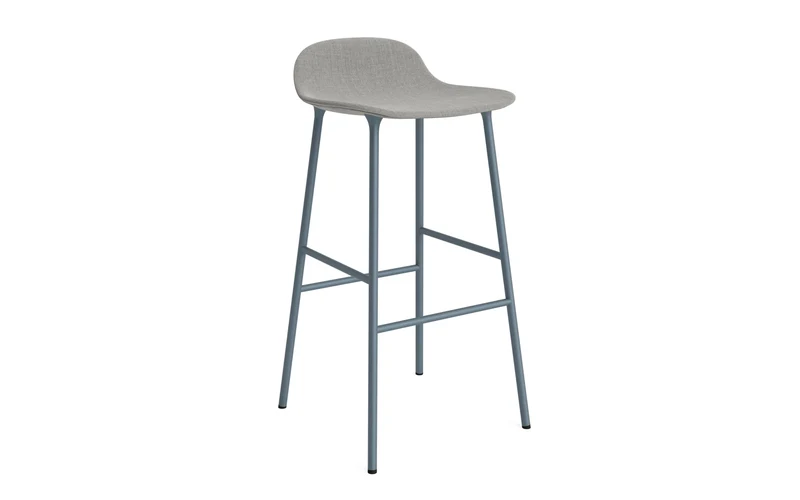 Form Barstuhl 75 cm gepolstert Stahl blau Remix