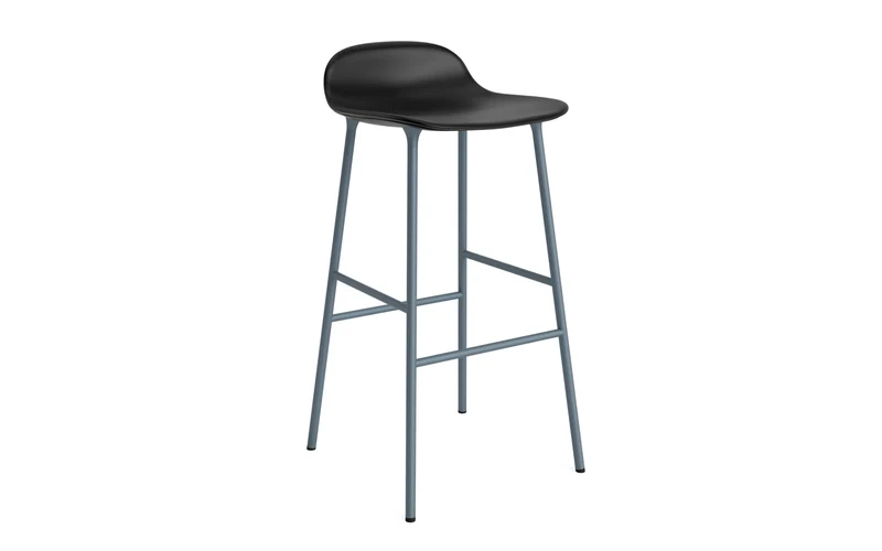 Form Barstuhl 75 cm gepolstert Stahl blau Ultra