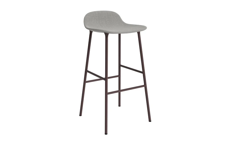 Form Barstuhl 75 cm gepolstert Stahl braun Remix