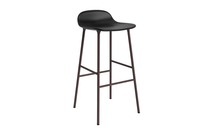 Form Barstuhl 75 cm gepolstert Stahl braun Ultra