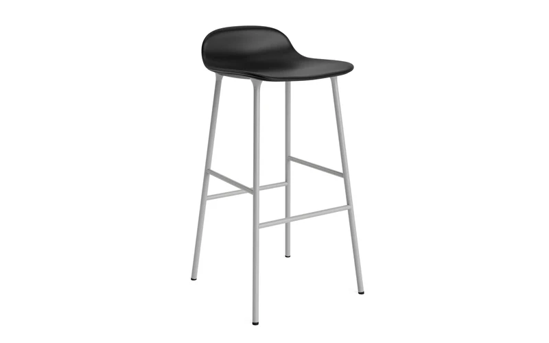Form Barstuhl 75 cm gepolstert Stahl grau Ultra