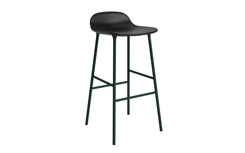 Form Barstuhl 75 cm gepolstert Stahl grün Ultra