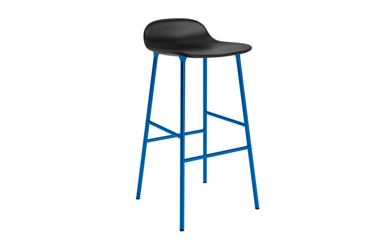 Form Barstuhl 75 cm gepolstert Stahl leuchtendes blau Ultra