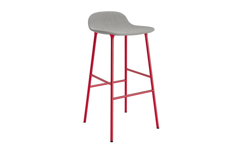 Form Barstuhl 75 cm gepolstert Stahl leuchtendes rot Remix