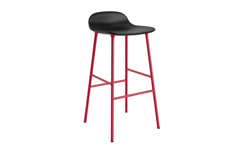 Form Barstuhl 75 cm gepolstert Stahl leuchtendes rot Ultra