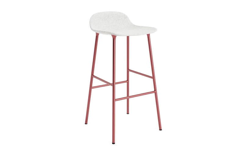 Form Barstuhl 75 cm gepolstert Stahl rot Hallingdal