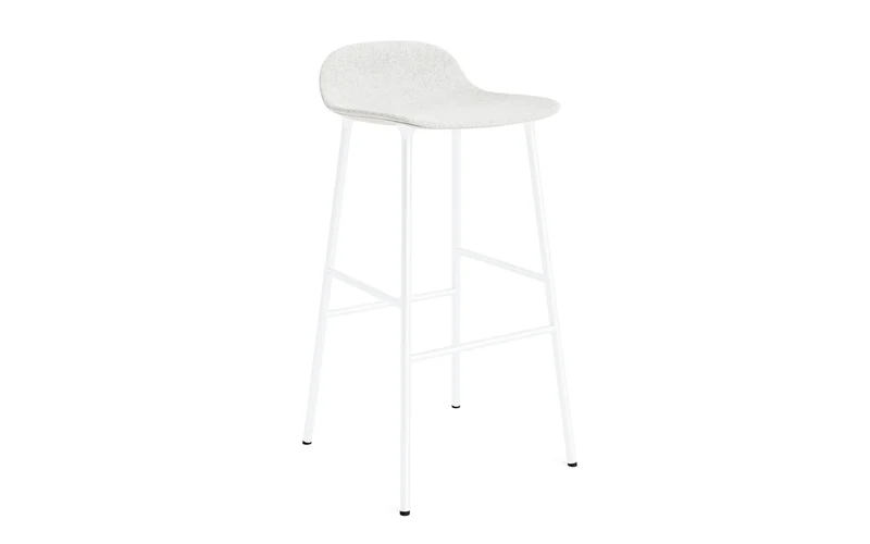 Form Barstuhl 75 cm gepolstert Stahl Weiss Hallingdal