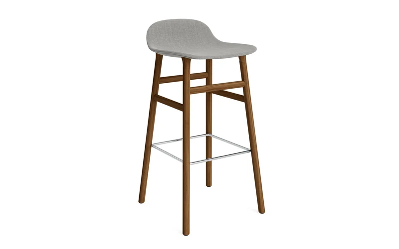 Form Barstuhl 75 cm gepolstert Walnuss Remix