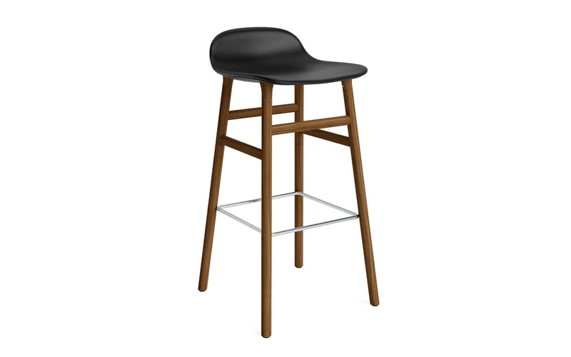 Form Barstuhl 75 cm gepolstert Walnuss Ultra