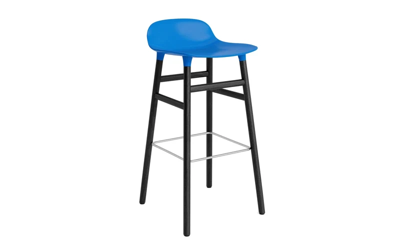 Form Barstuhl 75 cm Leuchtendes Blau/schwarz