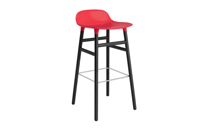 Form Barstuhl 75 cm Leuchtendes Rot/schwarz
