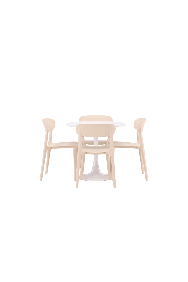 Hamden Esszimmerset + Åstol ⌀80cm/4St.