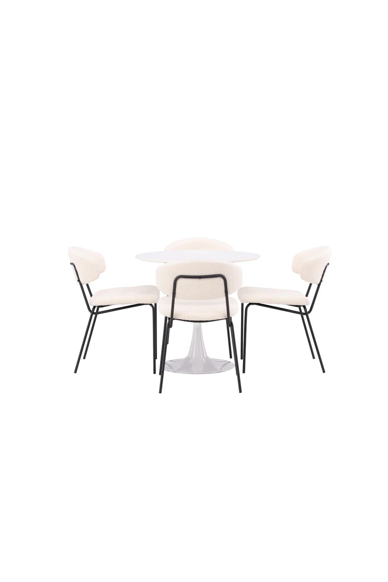 Hamden Esszimmerset + Chico ⌀80cm/4St.
