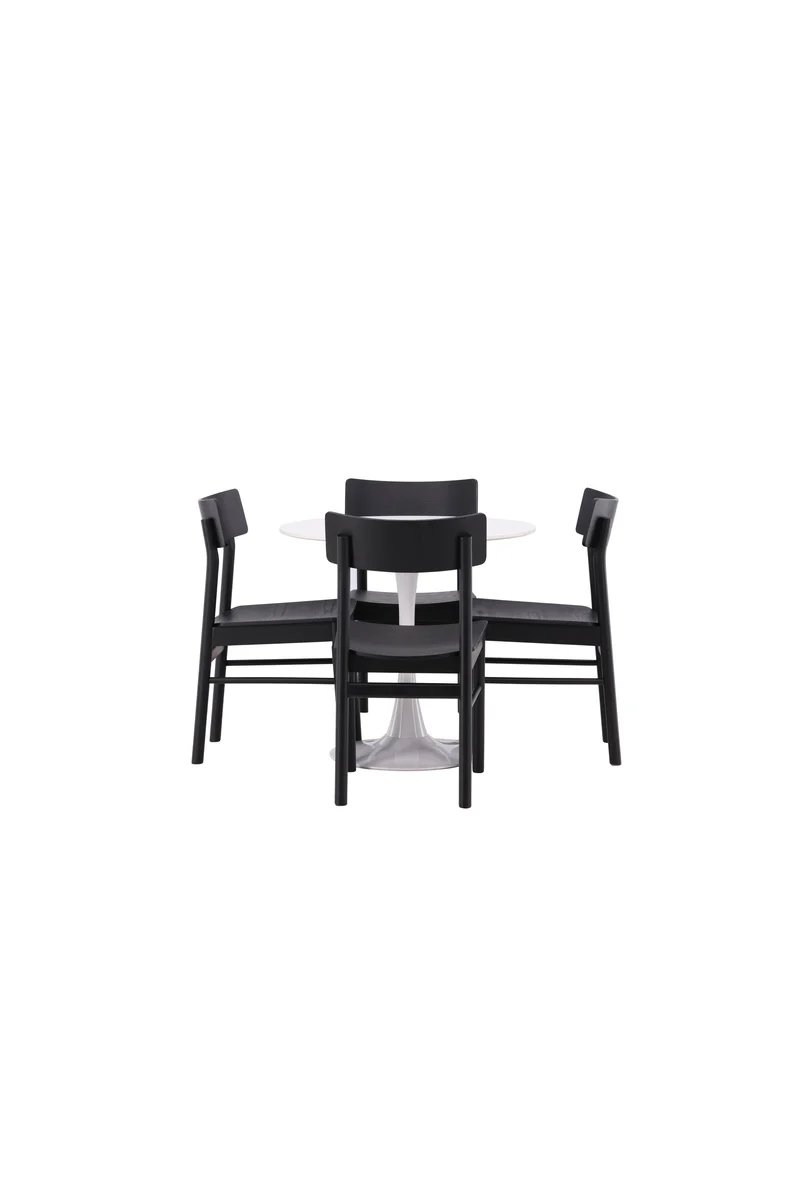 Hamden Esszimmerset + Montros ⌀80cm/4St.