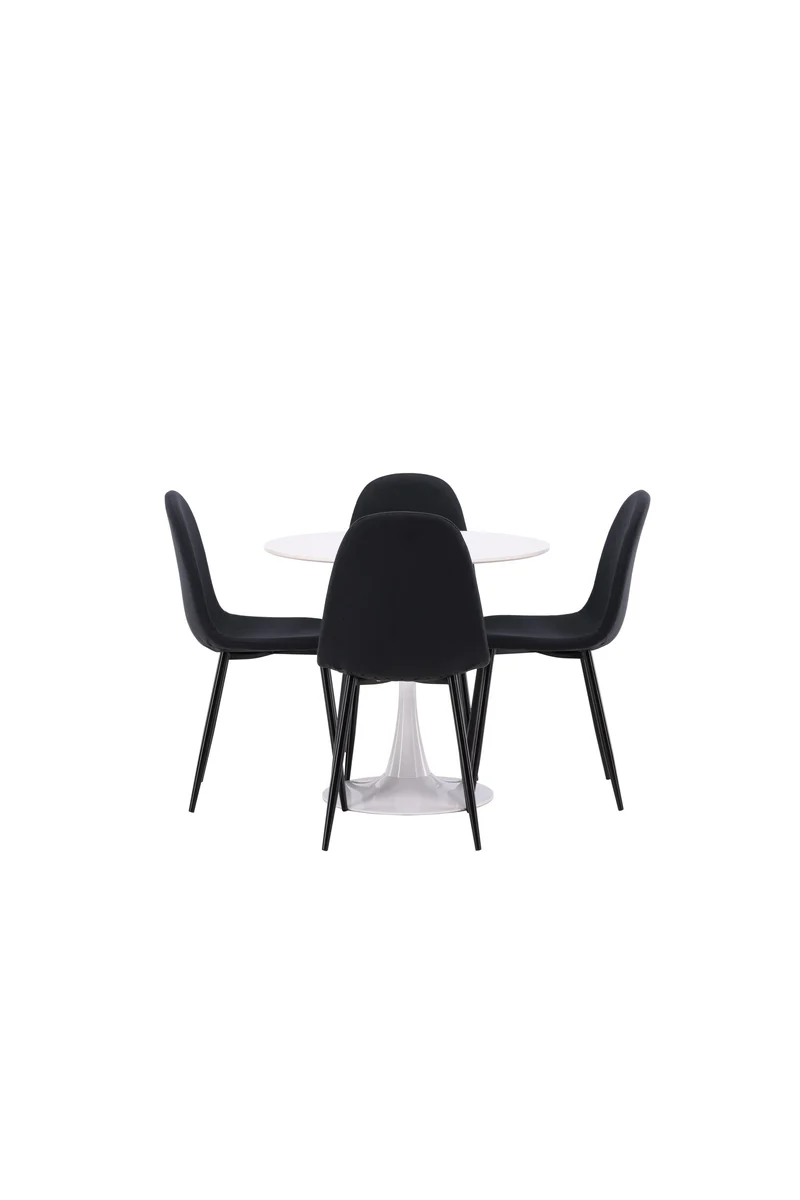 Hamden Esszimmerset + Polar ⌀80cm/4St.