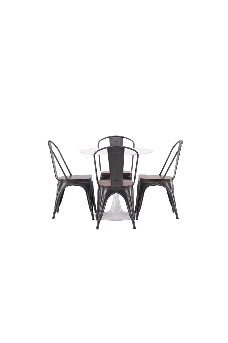 Hamden Esszimmerset + Tempe ⌀80cm/4St.