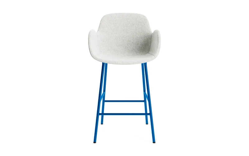 Form Barstuhl mit Armlehne 65 cm gepolstert Leuchtendes blau Stahl Hallingdal