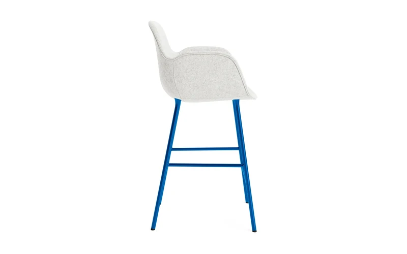 Form Barstuhl mit Armlehne 65 cm gepolstert Leuchtendes blau Stahl Hallingdal
