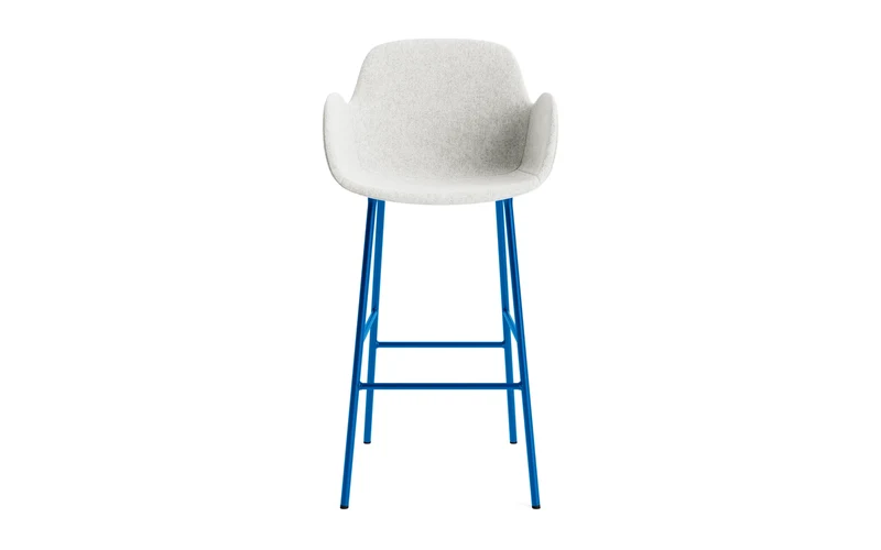 Form Barstuhl mit Armlehne 75 cm gepolstert Leuchtendes blau Stahl Hallingdal