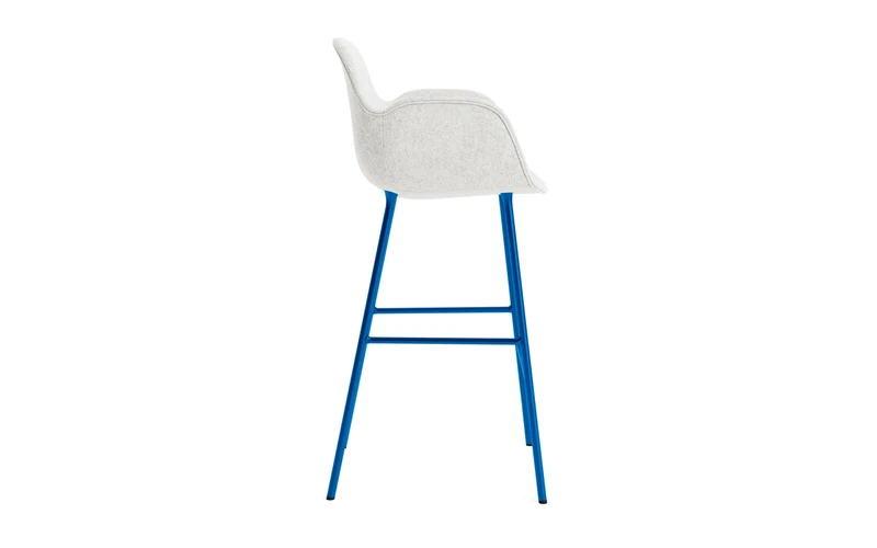 Form Barstuhl mit Armlehne 75 cm gepolstert Leuchtendes blau Stahl Hallingdal