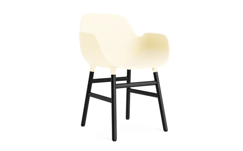 Form Lehnstuhl creme/schwarz