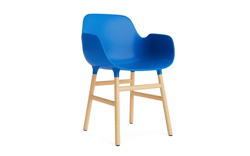 Form Lehnstuhl Eiche Leuchtendes blau