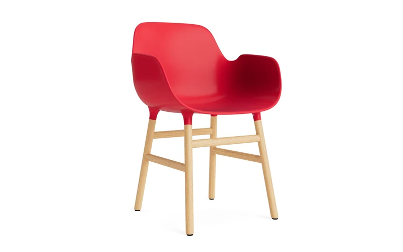 Form Lehnstuhl Eiche Leuchtendes rot
