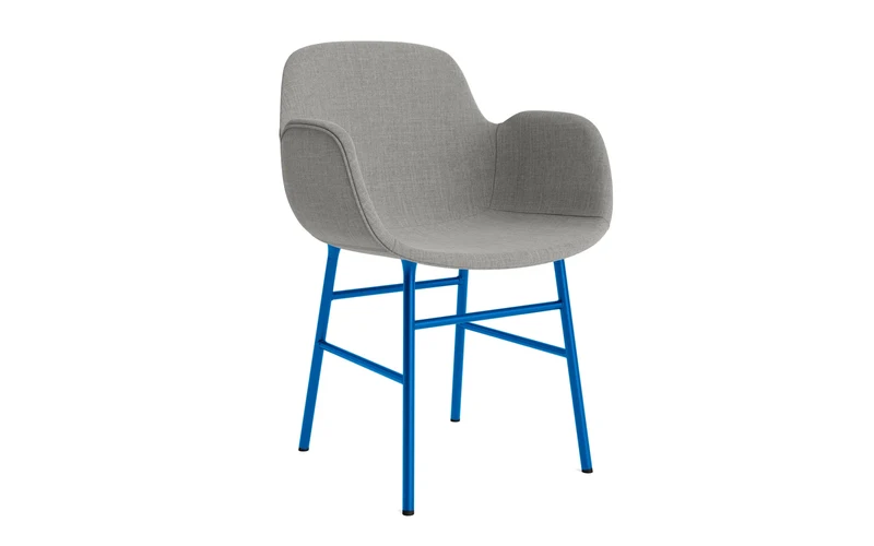 Form Lehnstuhl gepolstert Leuchtendes Blau Stahl Remix