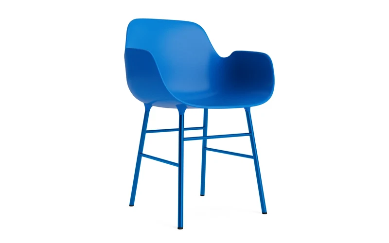 Form Lehnstuhl Stahl Leuchtendes blau