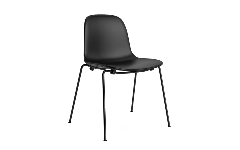 Form Stapelstuhl schwarzes stahl gepolstert Ultra