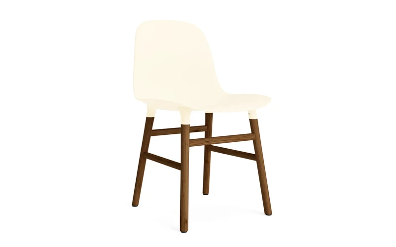 Form Stuhl Creme/Walnuss