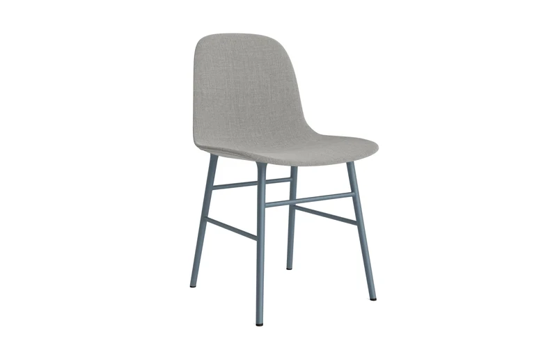 Form Stuhl gepolstert Blau Stahl Remix