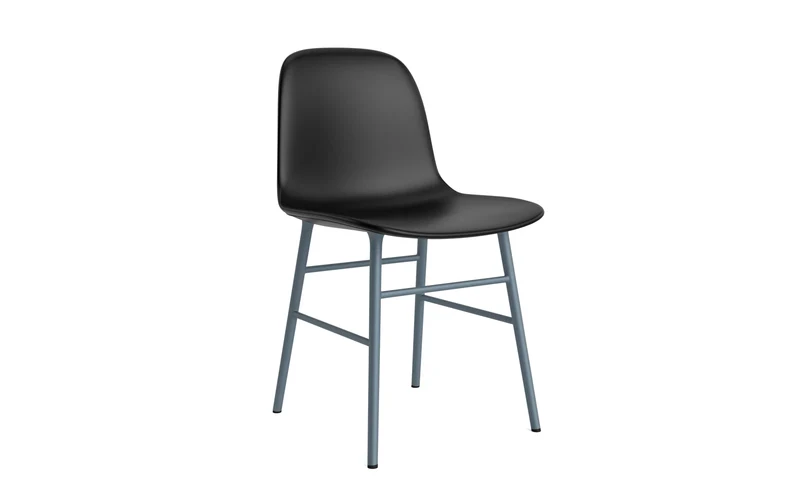 Form Stuhl gepolstert Blau Stahl Ultra