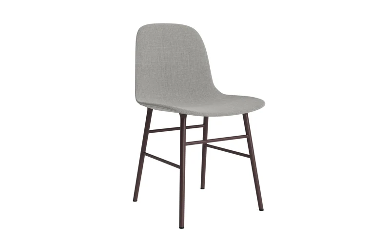 Form Stuhl gepolstert Braun Stahl Remix