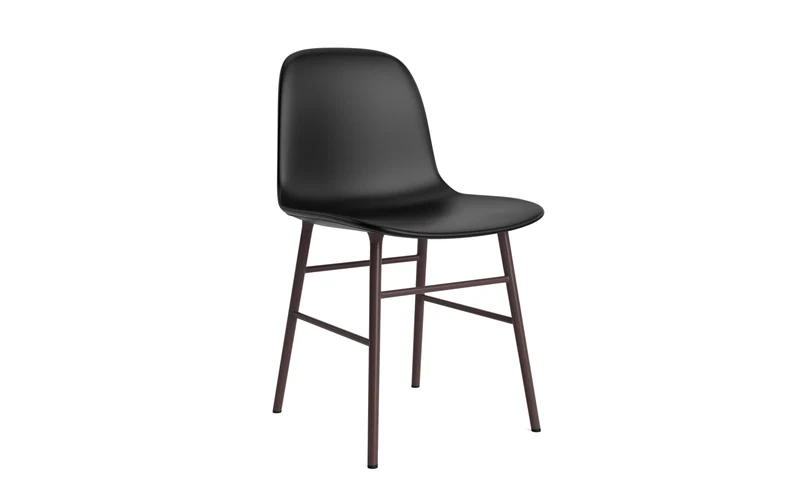 Form Stuhl gepolstert Braun Stahl Ultra