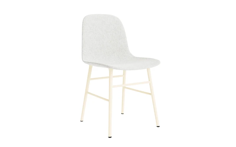 Form Stuhl gepolstert Creme Stahl Hallingdal